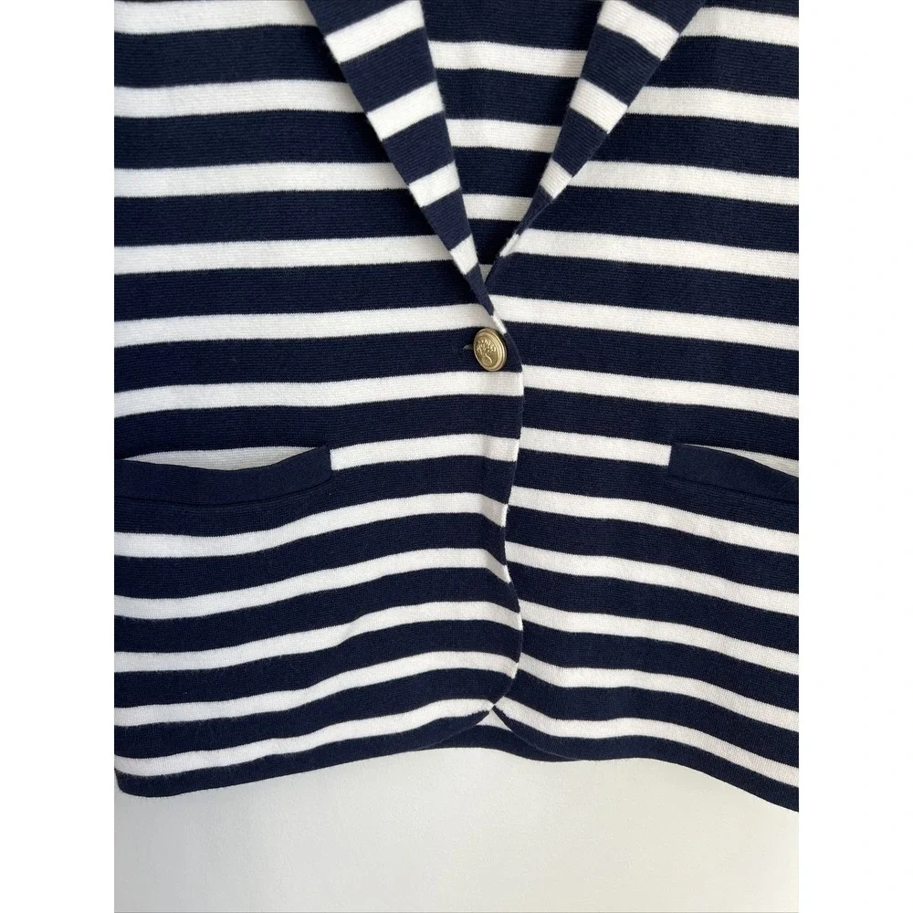 J. Crew Camille shrunken sweater blazer stripe Size Small Classic Career Preppy